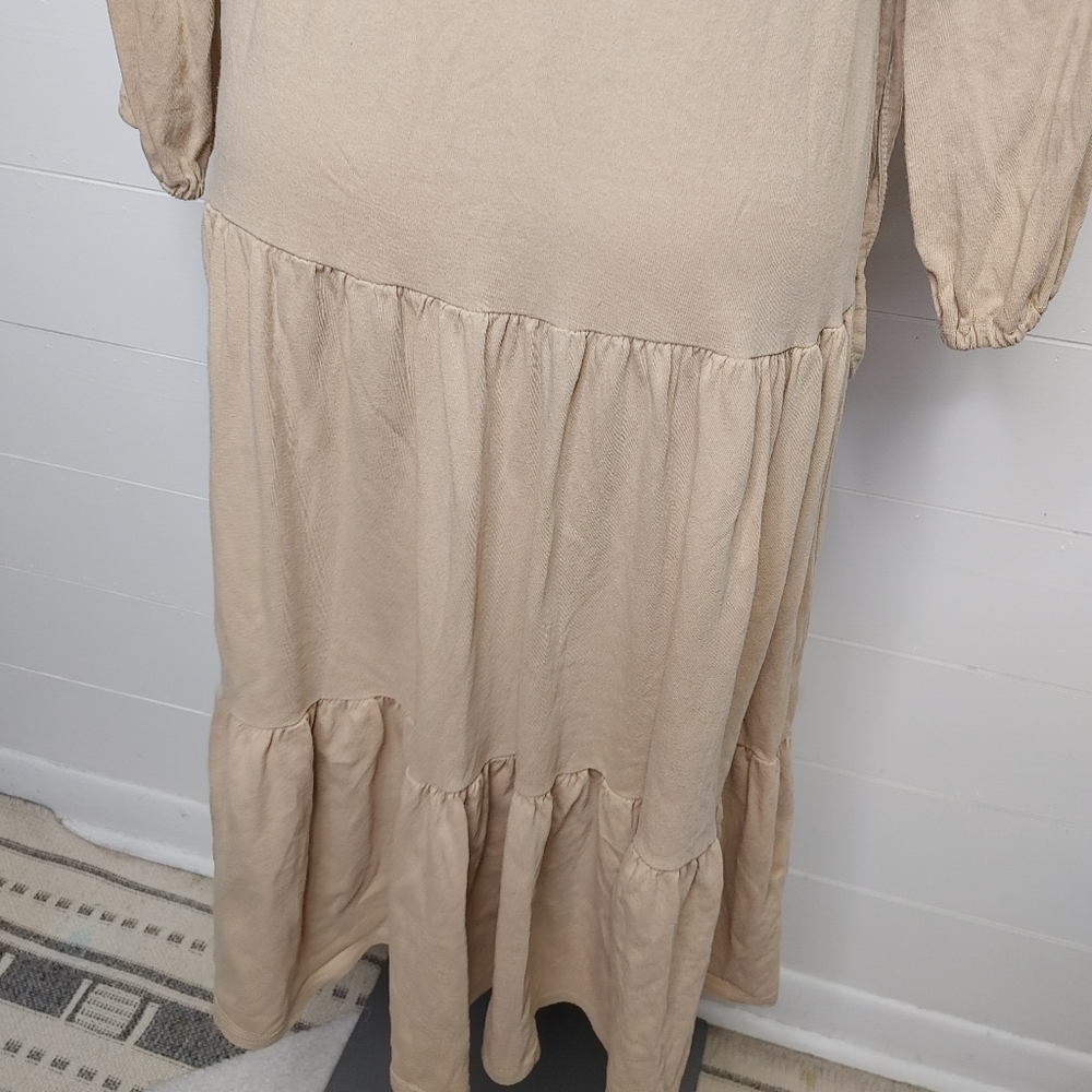 Oak + Fort tiered cotton midi dress size S - Picture 9 of 14